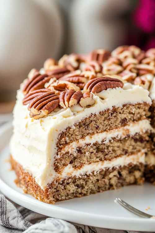 Decorate and Serve Butter Pecan Cake