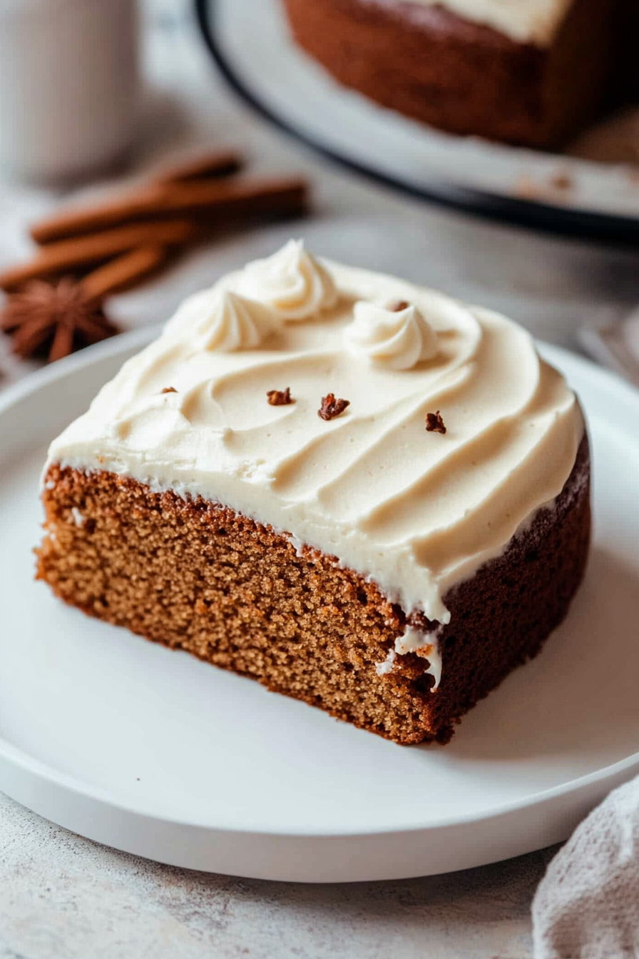 Moist Spice Cake with Brown Butter Cream Cheese Frosting