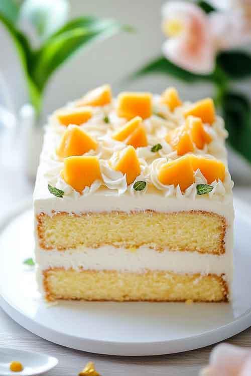 Coconut Mango Chiffon Cake Recipe