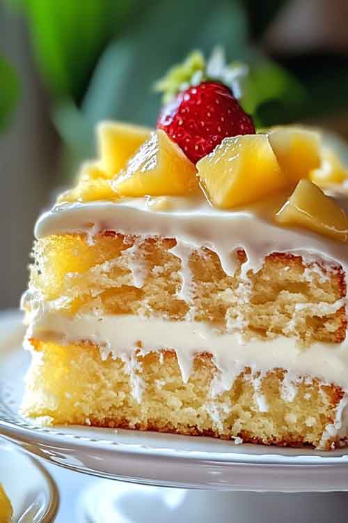 Juicy pineapple heaven cake from scratch