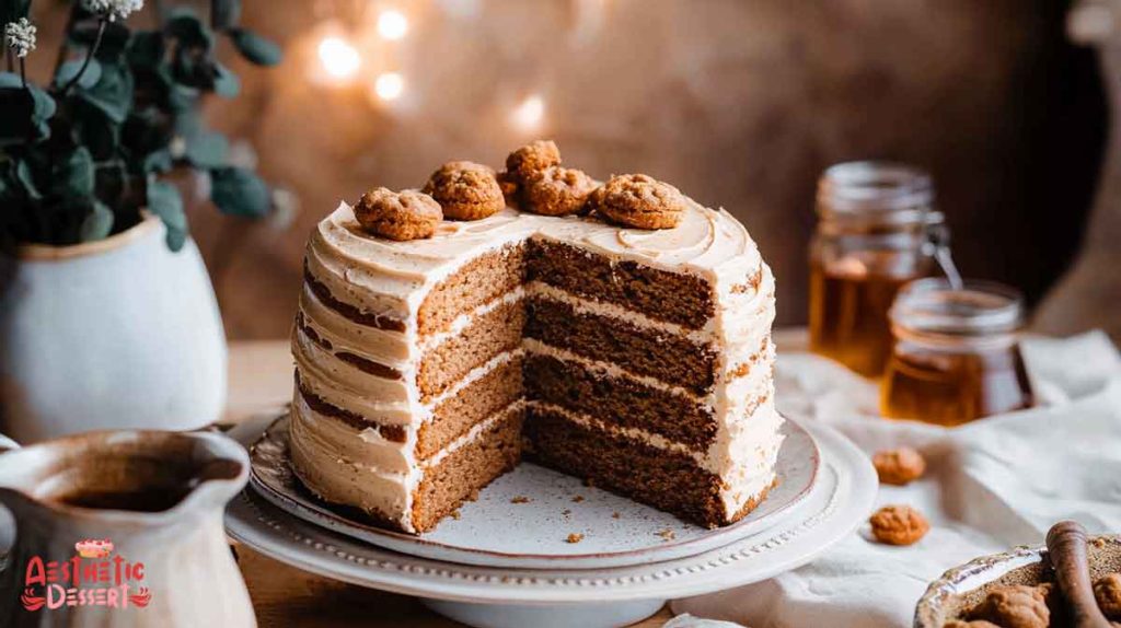 Layered Lotus Biscoff Cake with Cookie Butter Buttercream