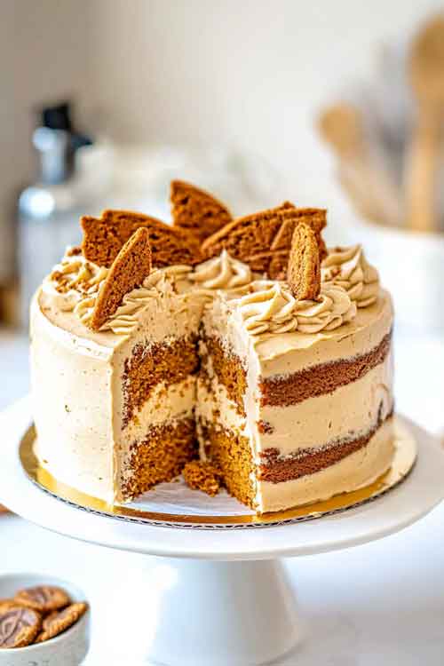 Lotus Biscoff Cake Recipe with Cookie Butter Frosting