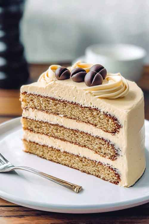 White Chocolate Mocha Cake With Espresso Swiss Meringue Buttercream