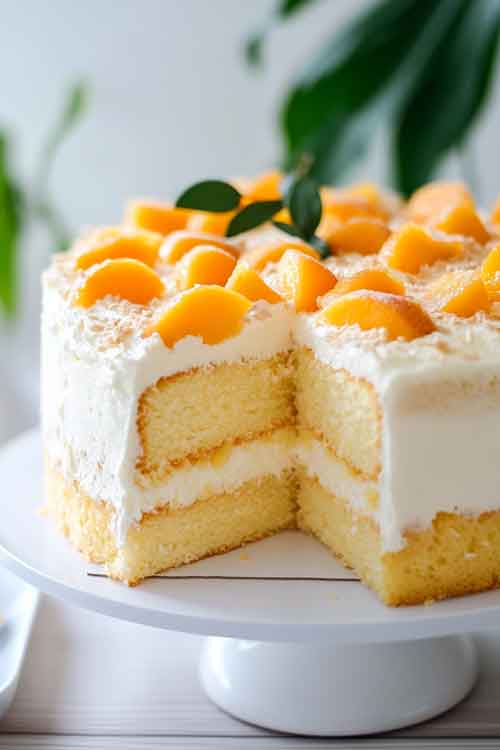 easy coconut mango chiffon cake