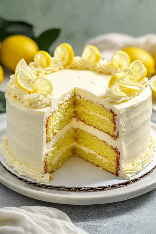 easy lemon velvet cake with lemon cream cheese frosting