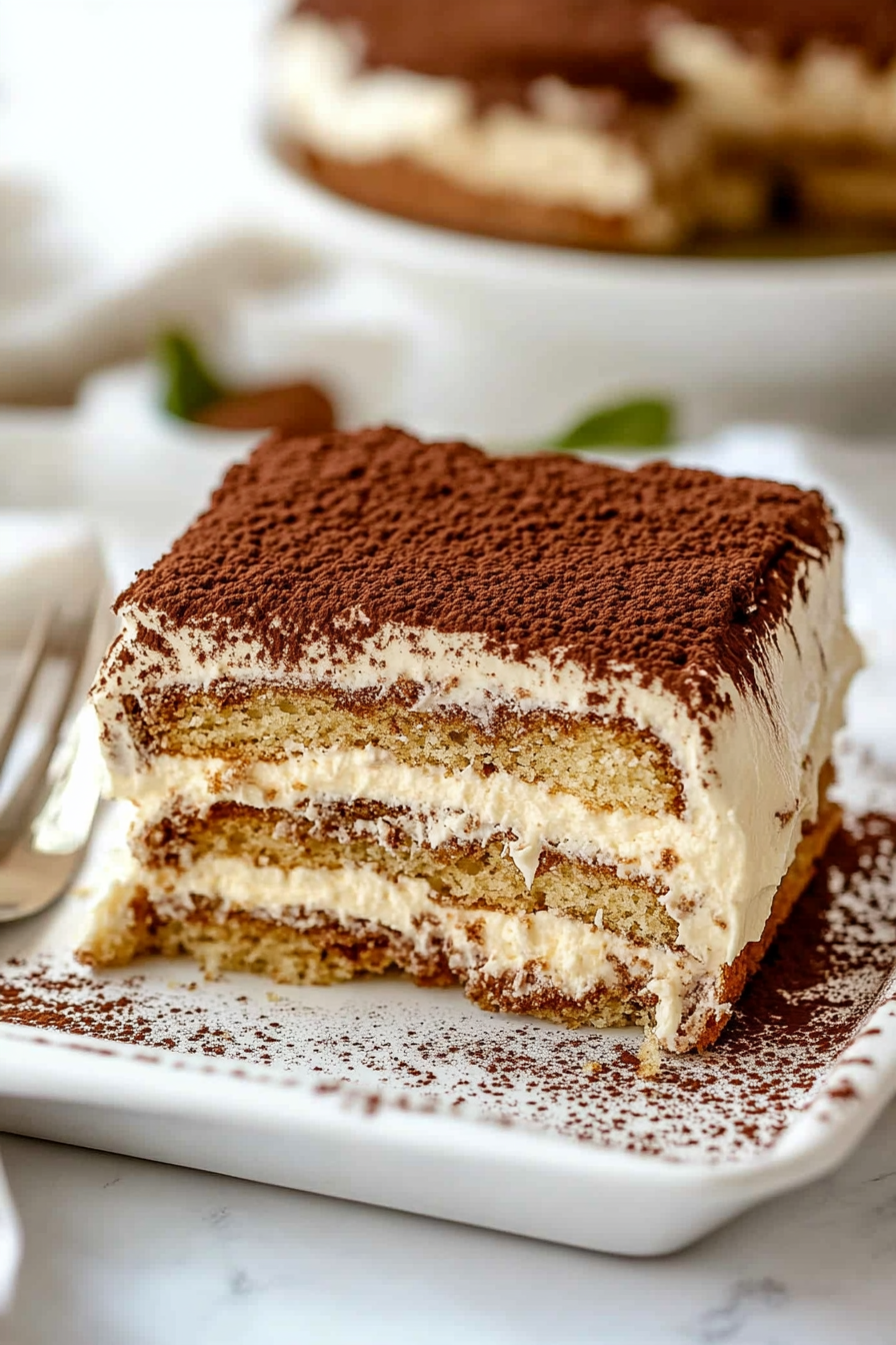 Fluffy Tiramisu Cake with Mascarpone Cream