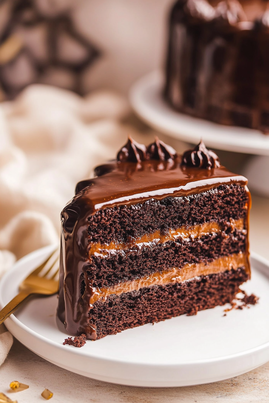 Moist Chocolate Caramel Cake