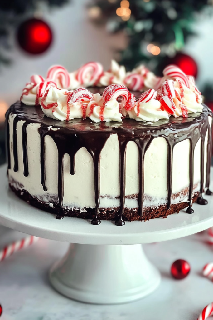 Peppermint Fudge Cake