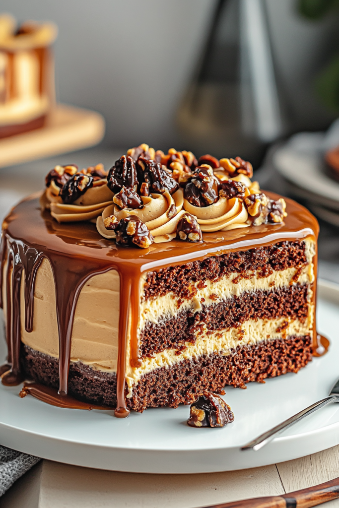 Turtle Caramel Cake