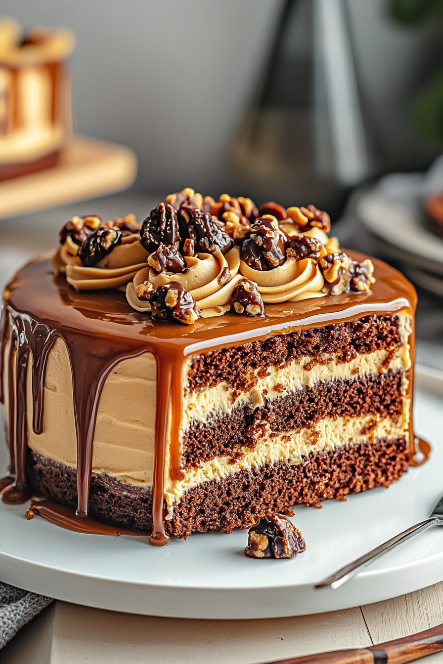 Turtle Caramel Cake