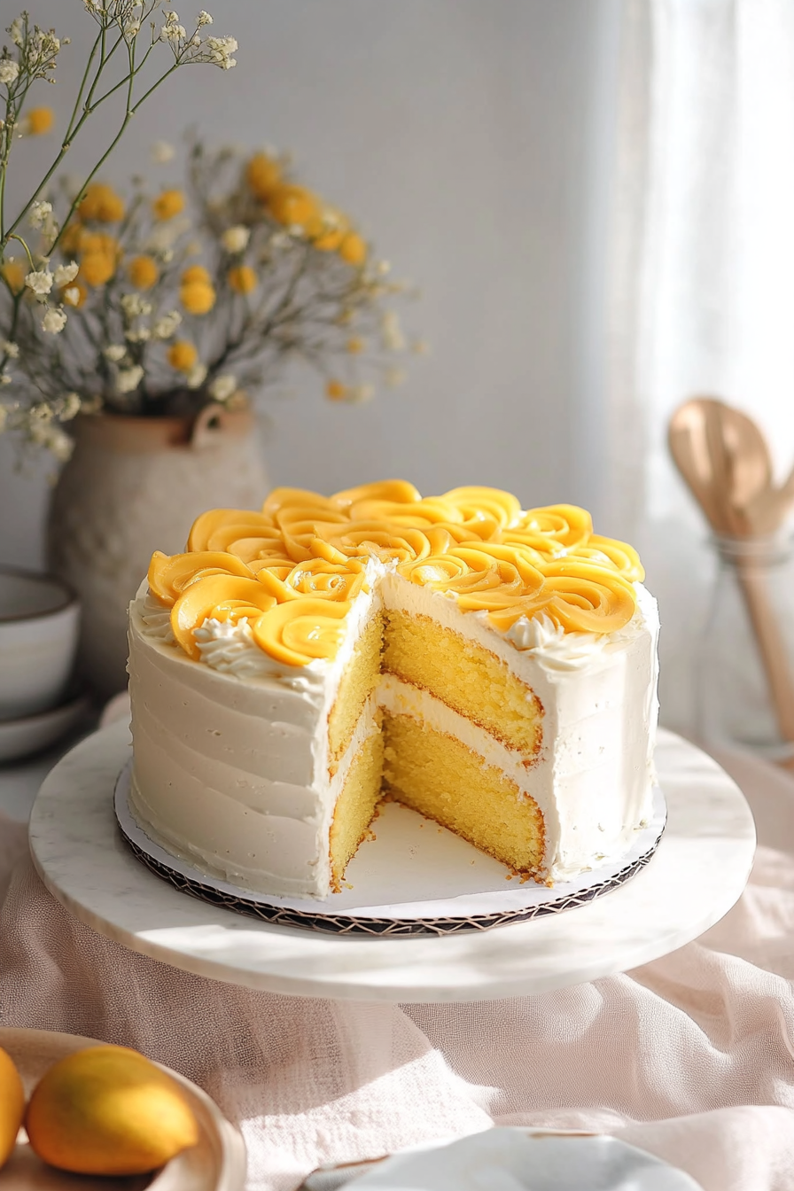 Mango Cream Chiffon Cake