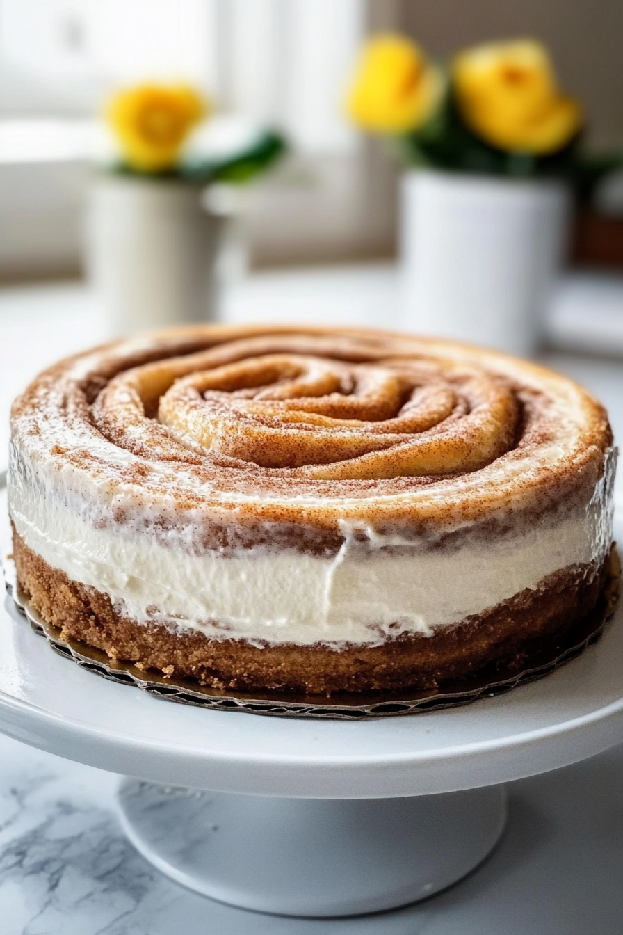 Cinnamon Roll Honeybun Cheesecake
