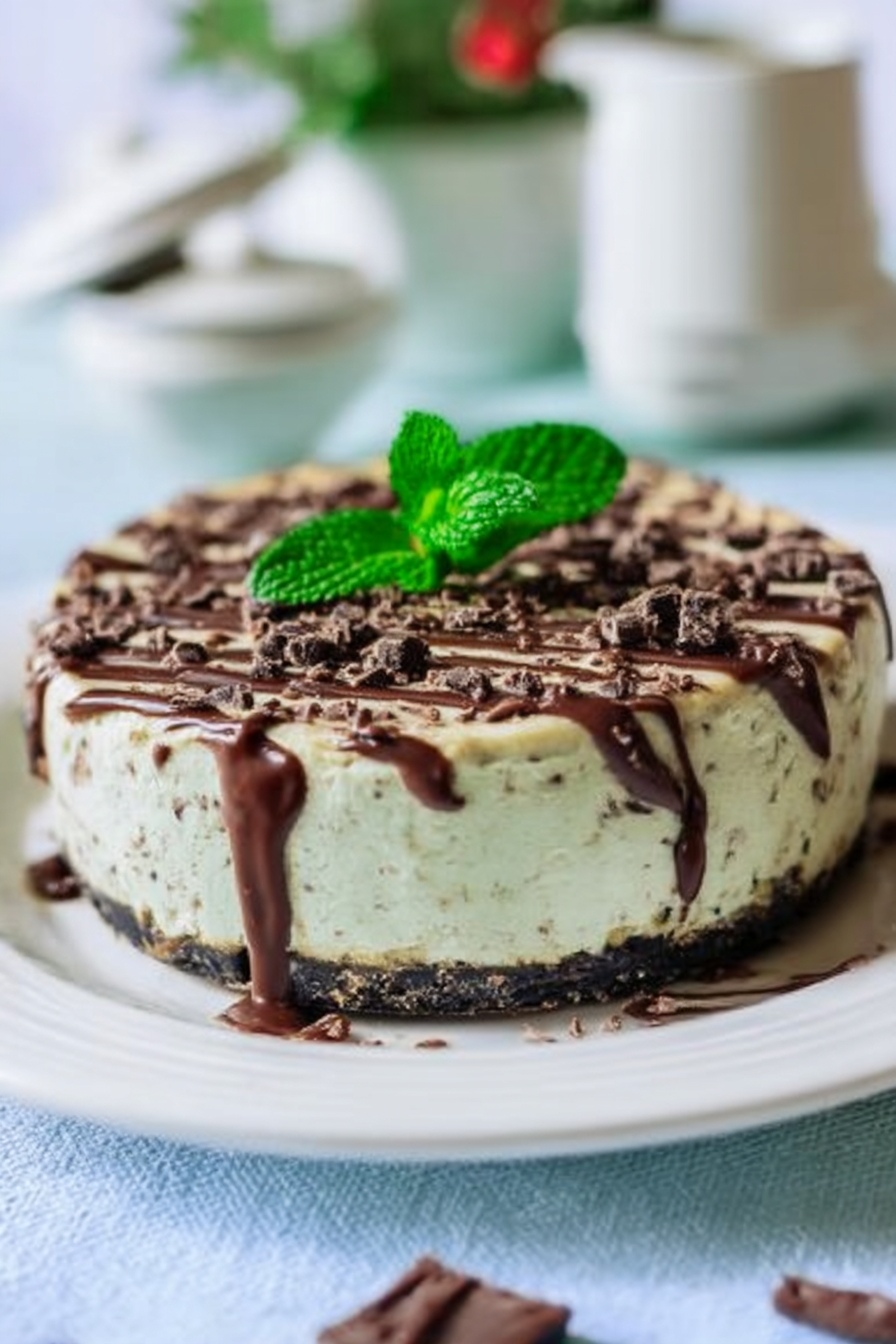 Andes mint cheesecake