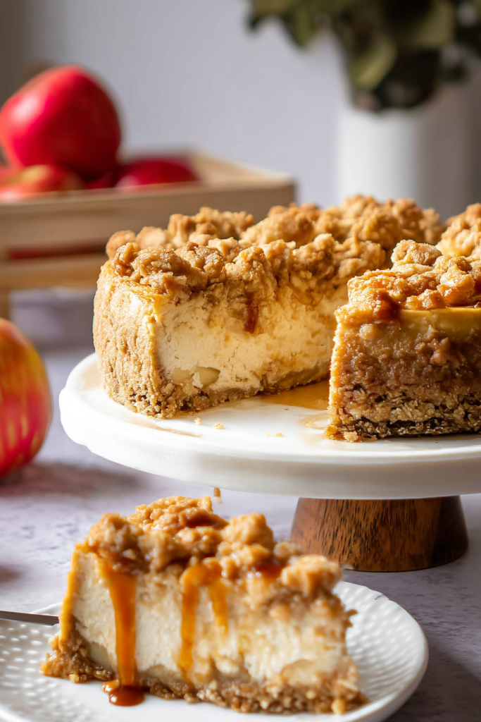 Baked Apple Crisp Cheesecake Dessert