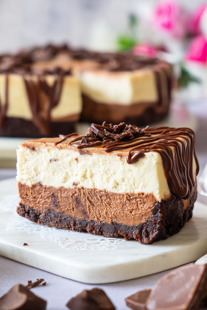 Baked Cheesecake Brownie Bars Recipe