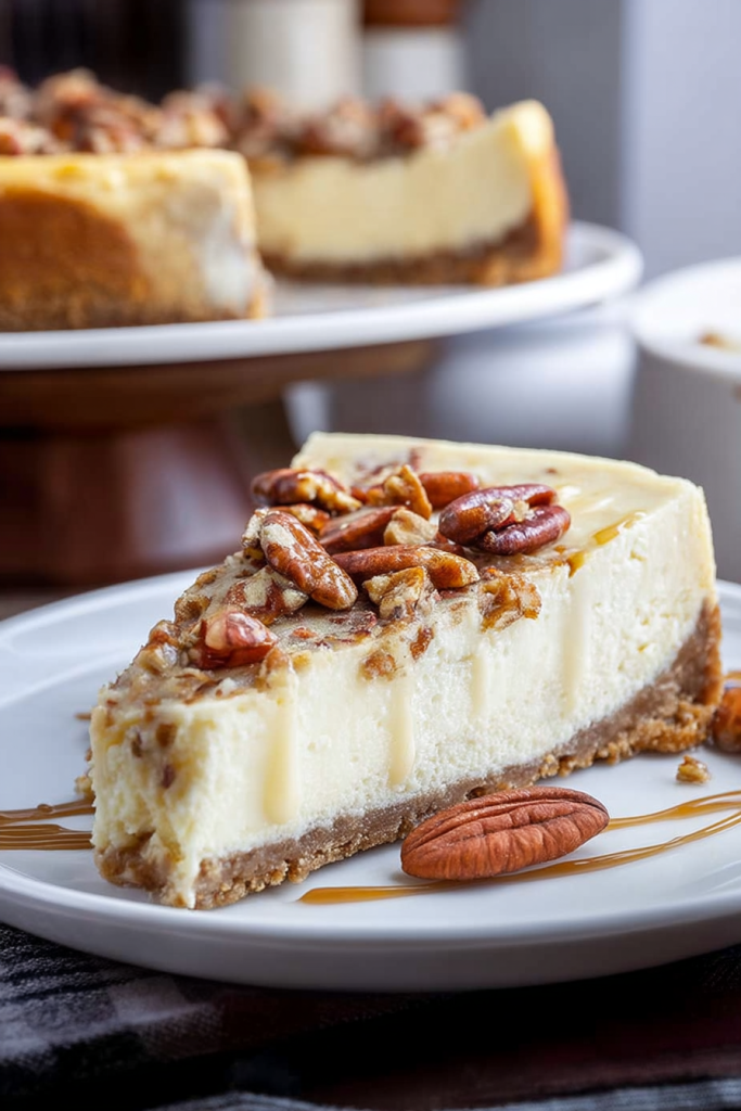 Baked Cheesecake with Toasted Pecan Crust