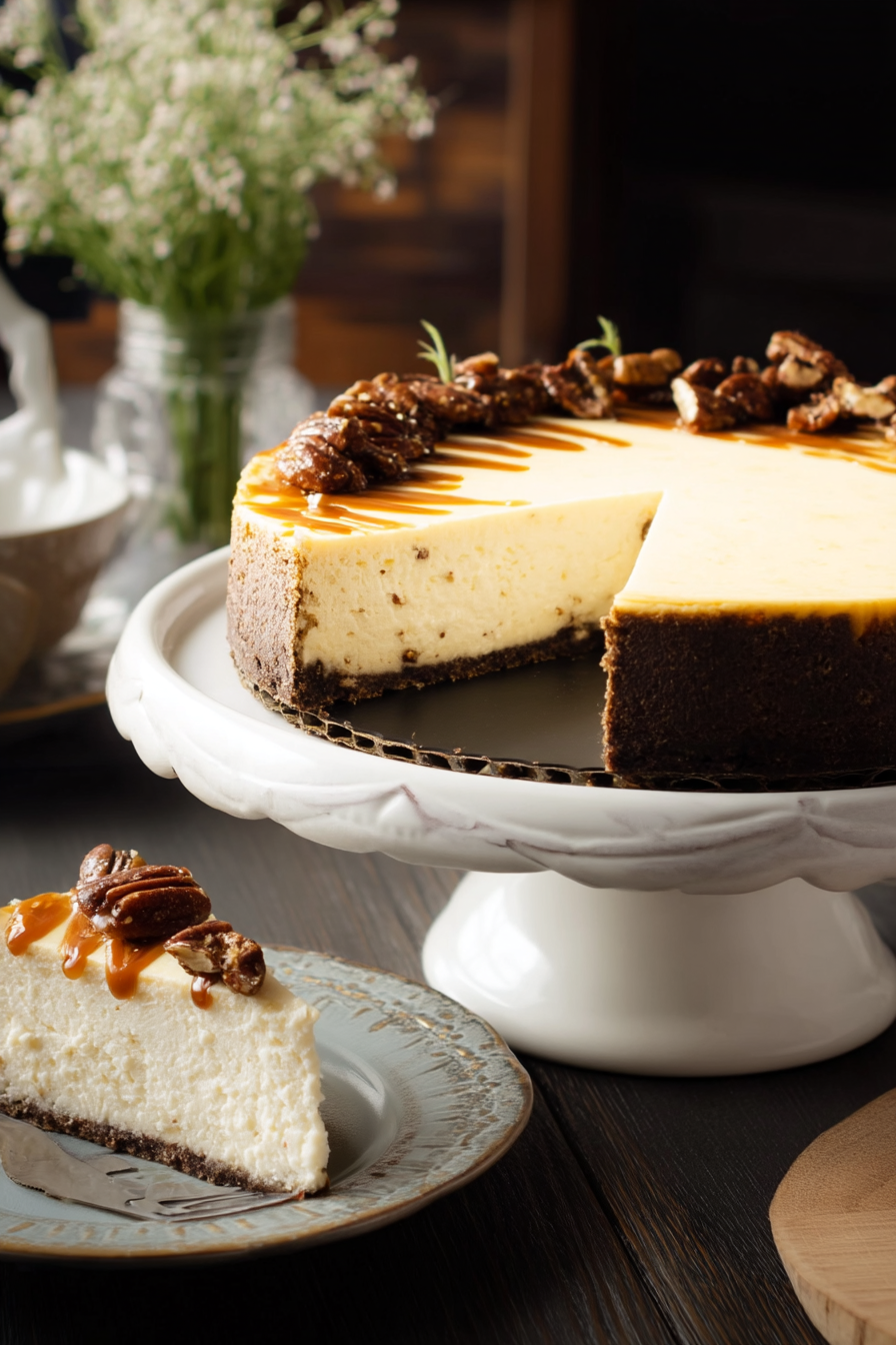 Bourbon cheesecake