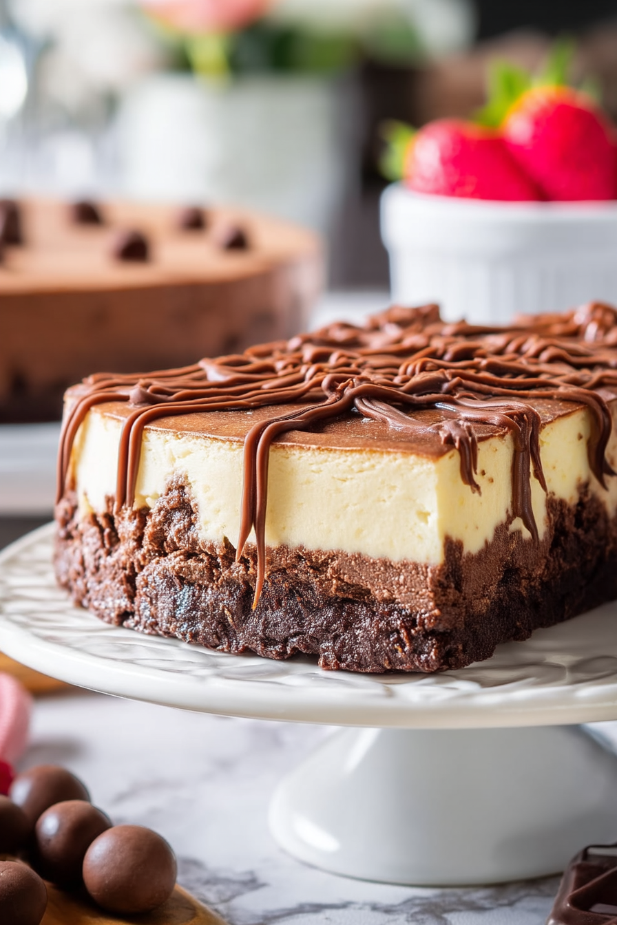 Brownie bottom cheesecake