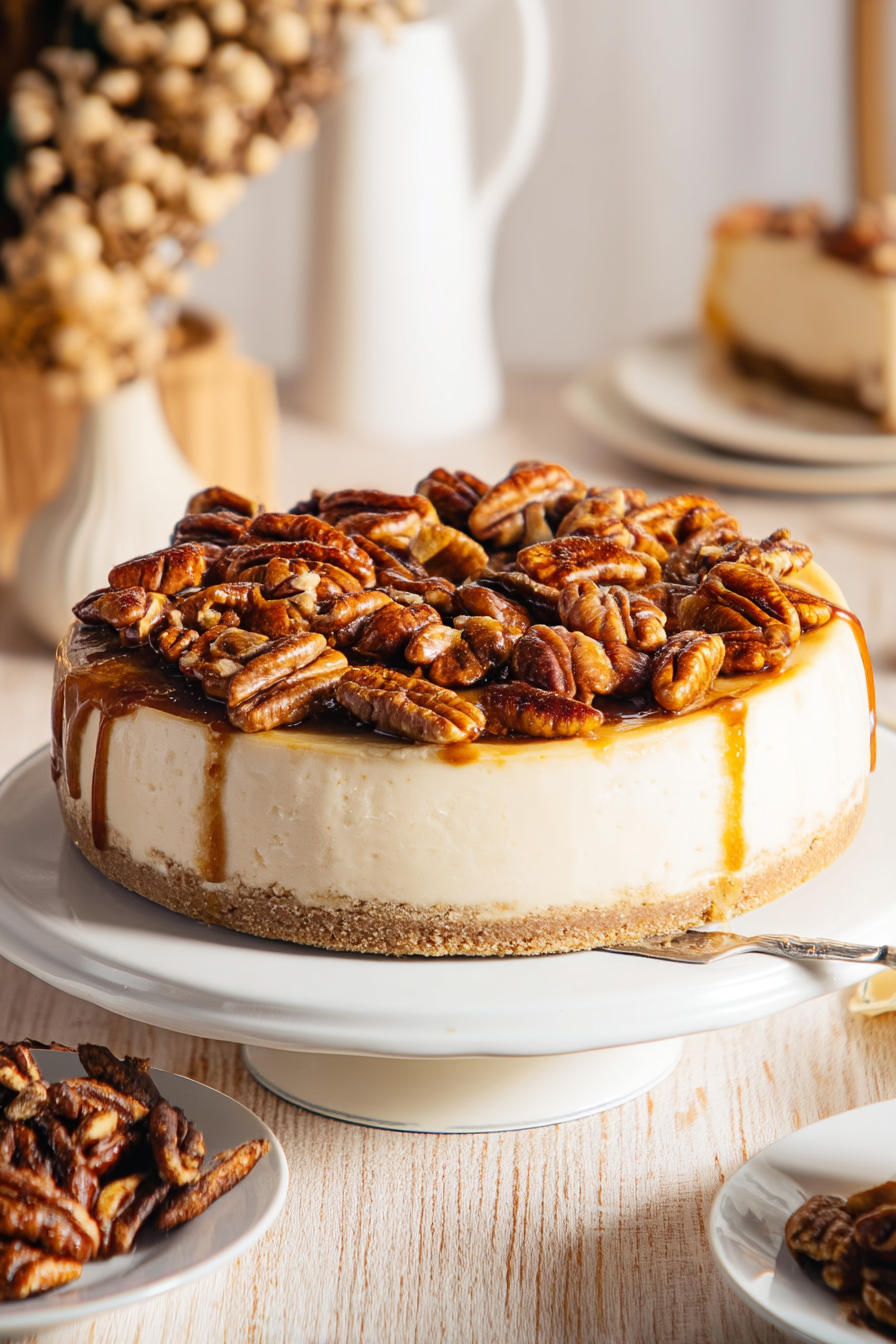 Butter pecan cheesecake