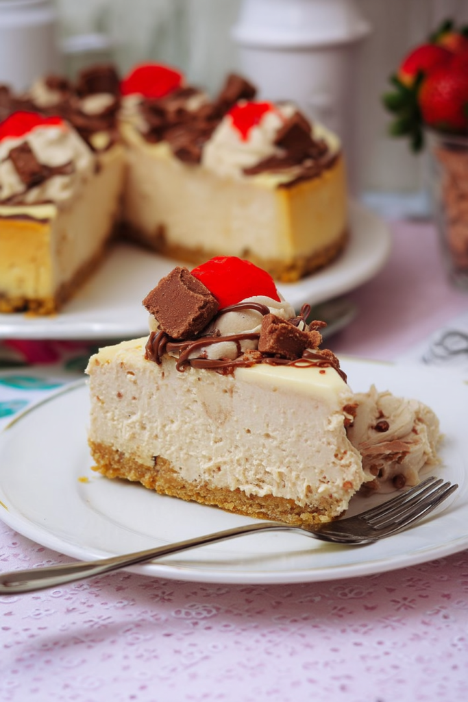 Chocolate Hazelnut Cheesecake with Bueno Bars