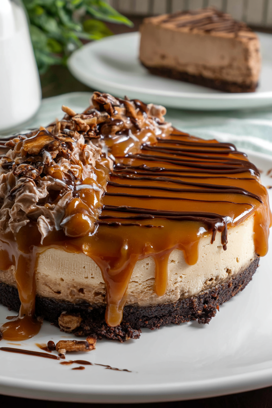 Chocolate caramel cheesecake