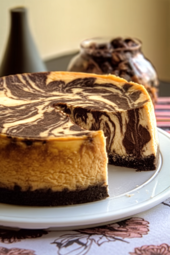 Chocolate swirl cheesecake