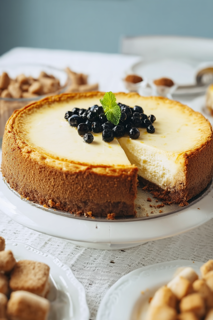 Classic Cheesecake with Sour Cream Topping