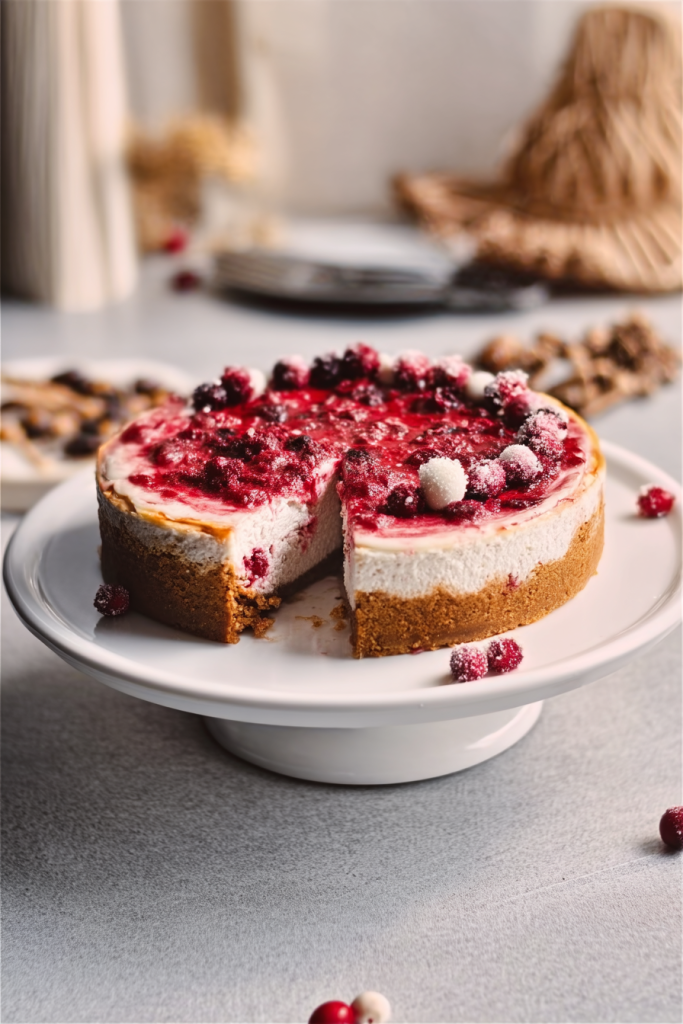 Cranberry cheesecake