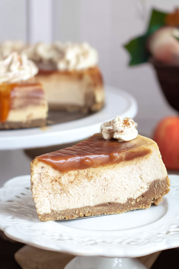 Creamy Apple Butter Swirl Cheesecake