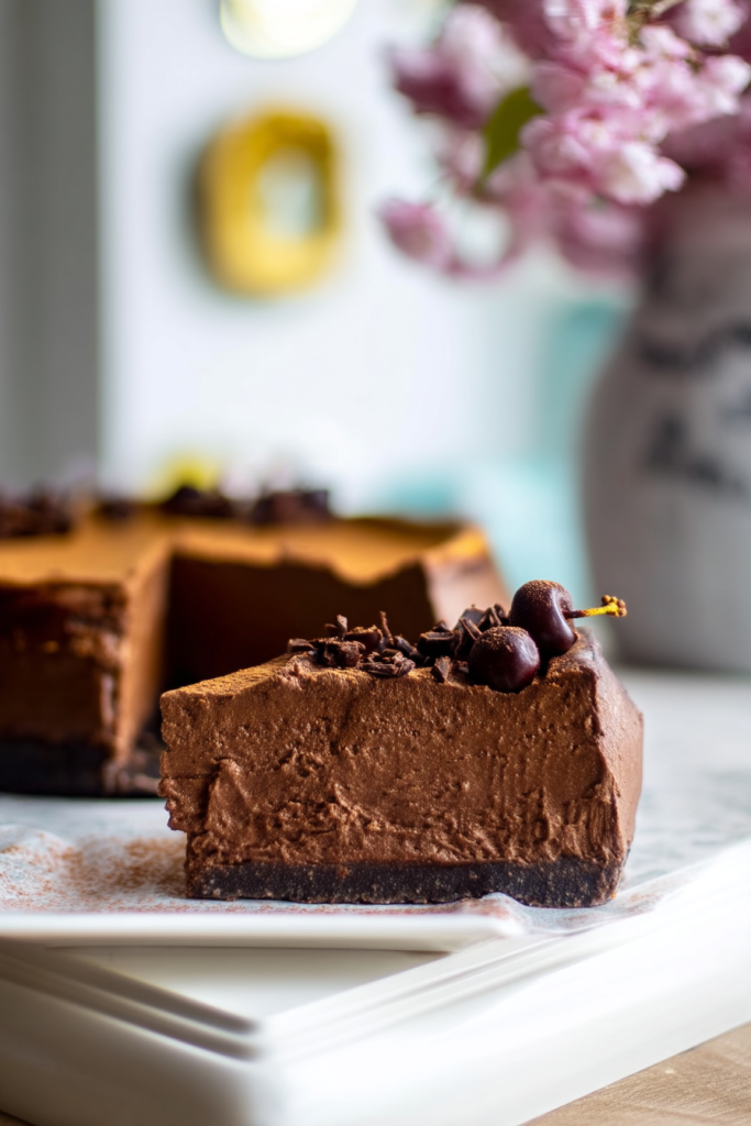 Creamy Basque-Style Cheesecake with Dark Chocolate