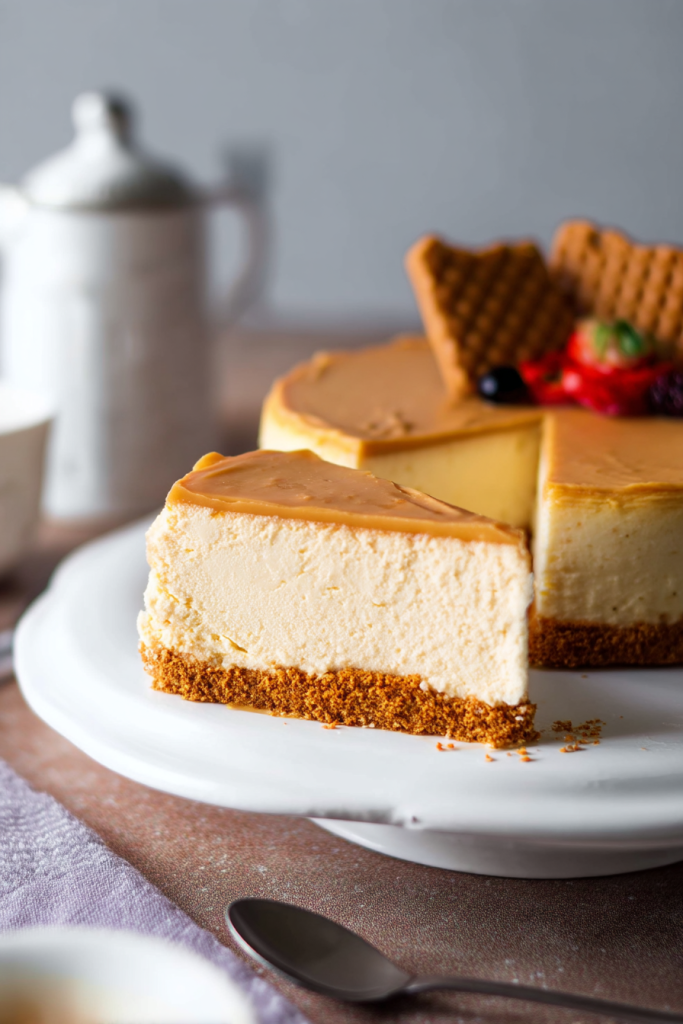 Creamy Biscoff Cookie Butter Cheesecake