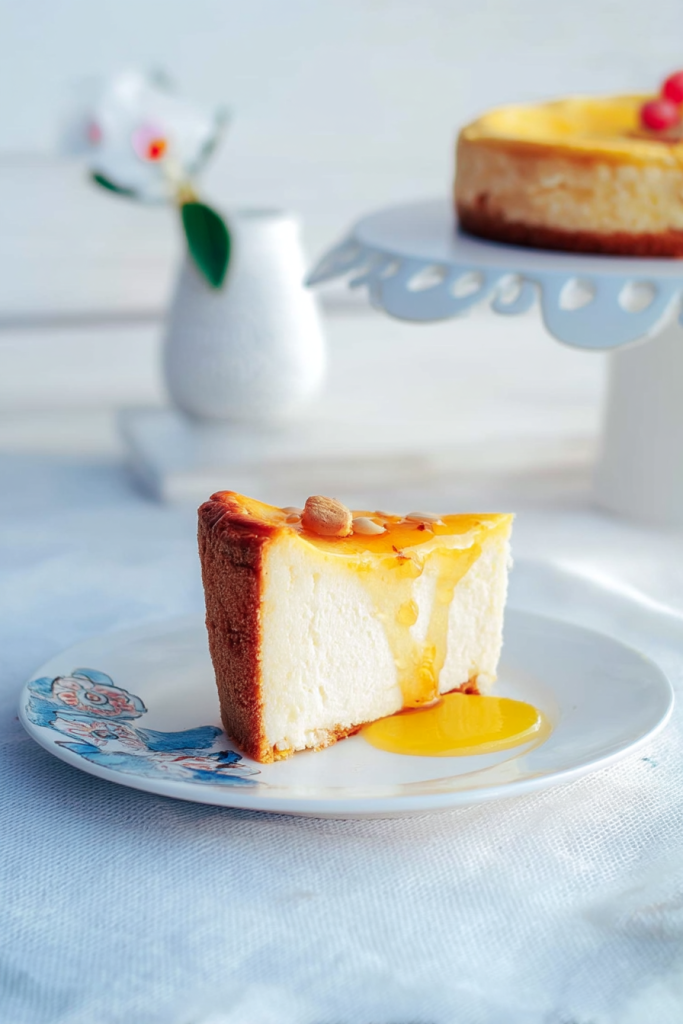 Creamy Cheesecake Sweetened with Honey