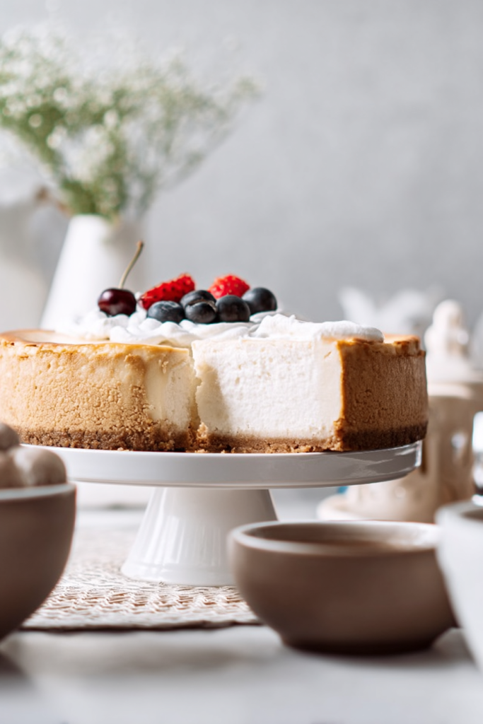 Creamy Cheesecake with Sour Cream Glaze