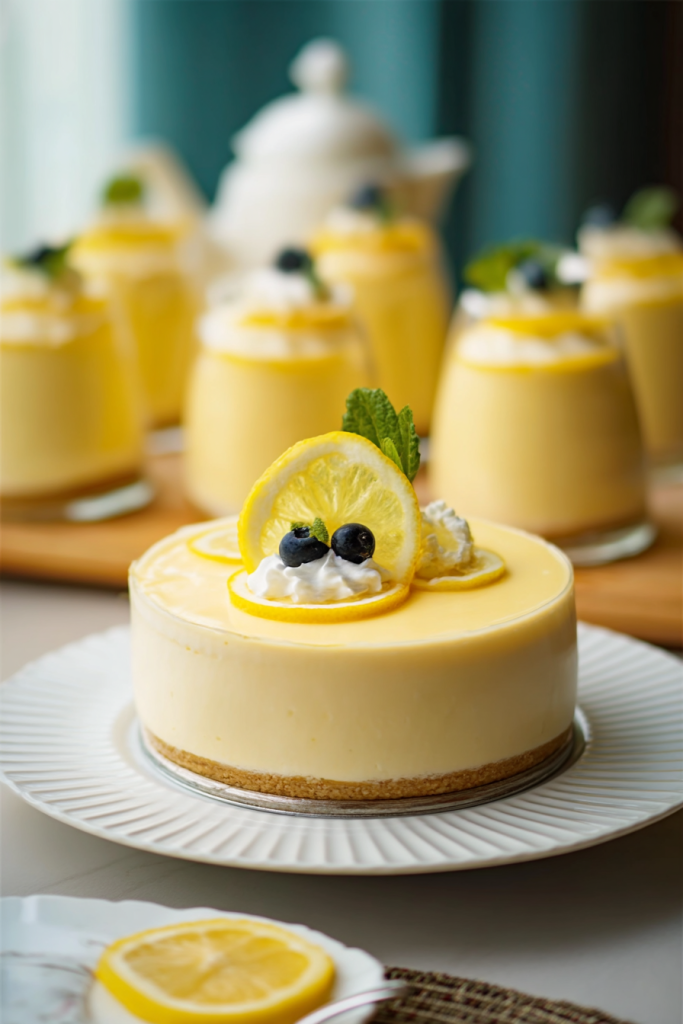 Creamy Lemon Mousse with Whipped Cream