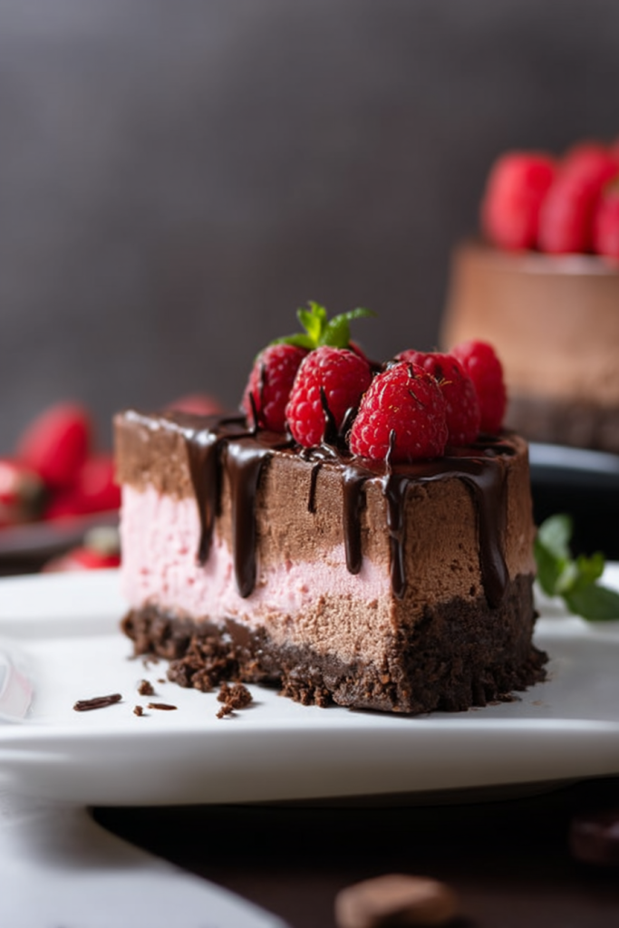 Creamy Raspberry and Dark Chocolate Dessert