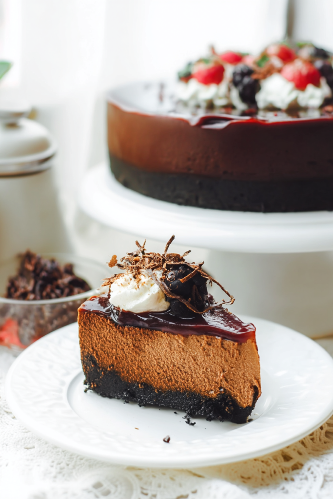 Dark Chocolate Black Cheesecake Recipe