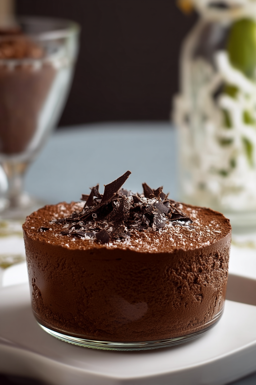 Dark chocolate mousse