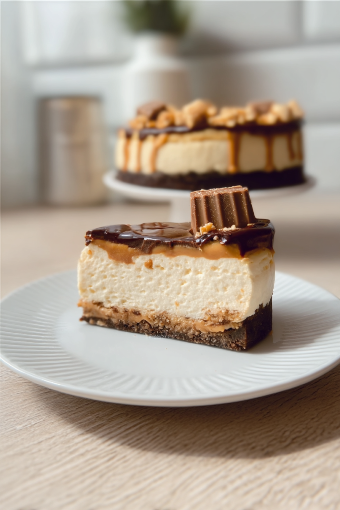 Decadent Candy Bar Cheesecake with Snickers