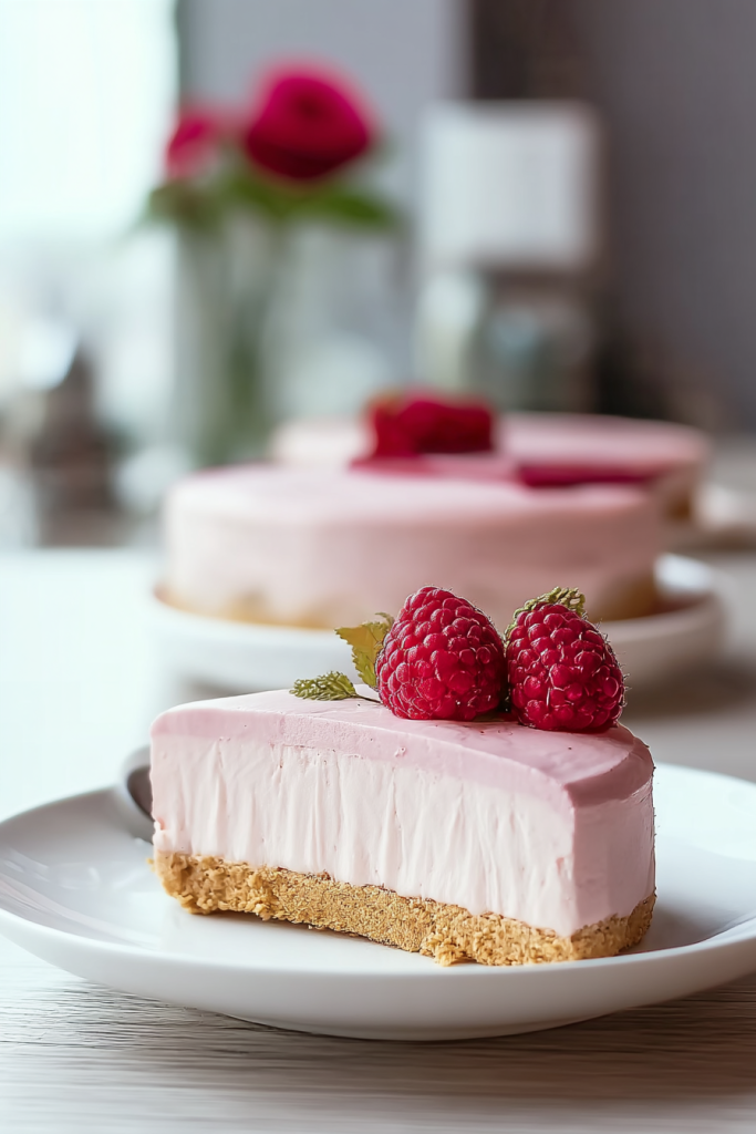 Delicate Rose-Flavored Cheesecake