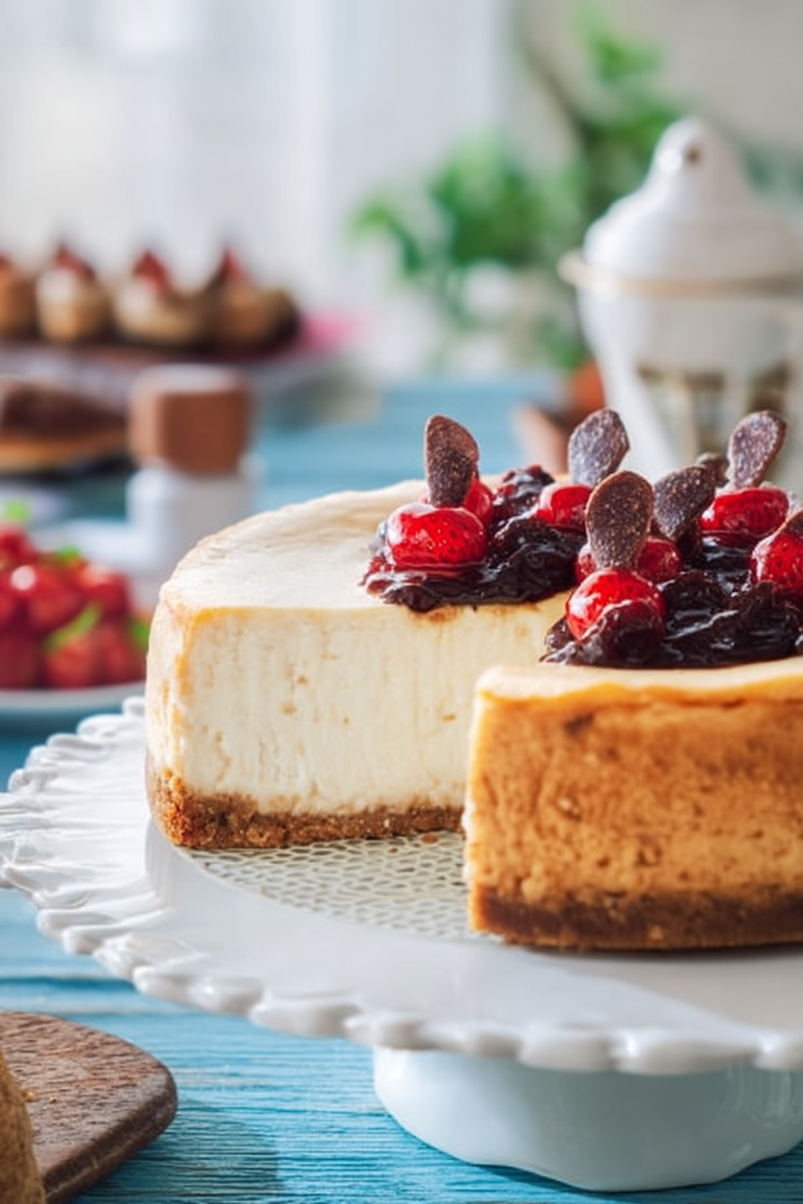 Dense cheesecake