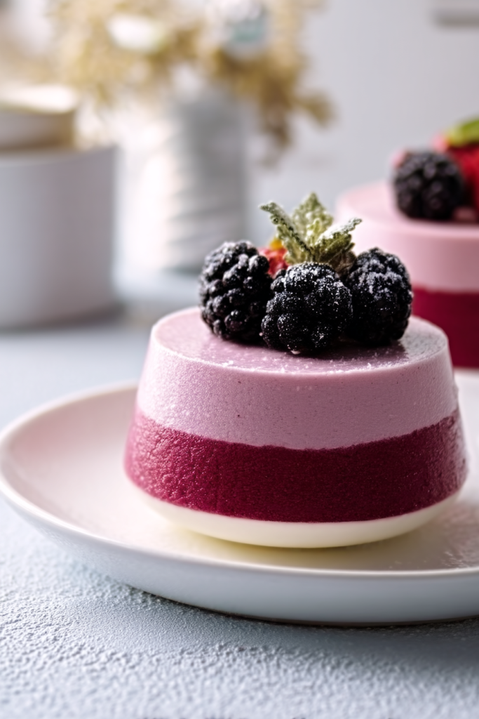 Easy Blackberry Mousse with Fresh Berries
