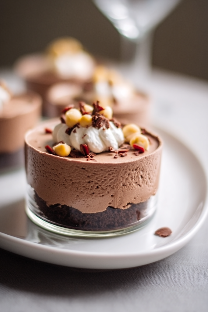 Fluffy Nutella Mousse with Whipped Cream