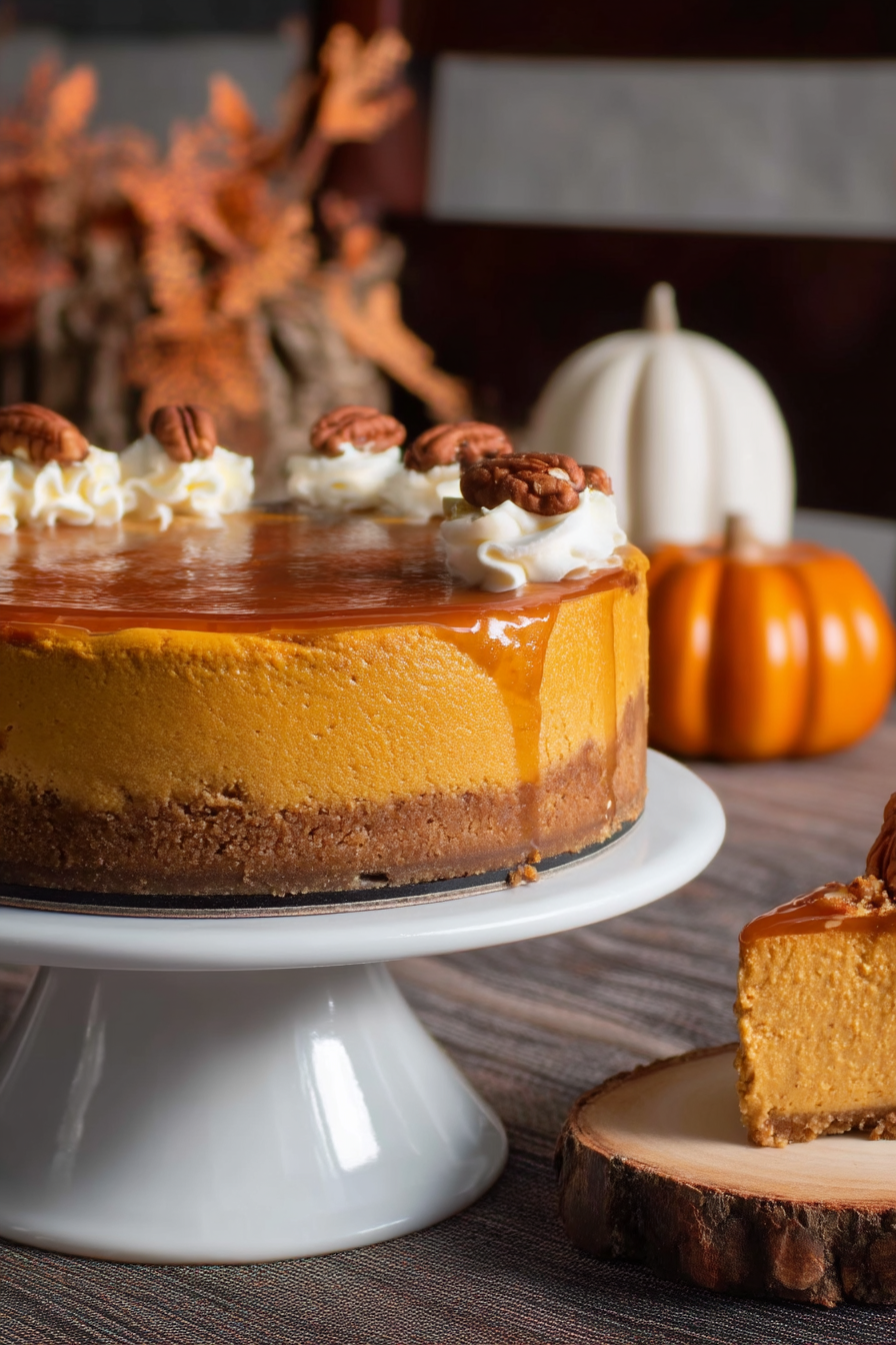 Gluten free pumpkin cheesecake