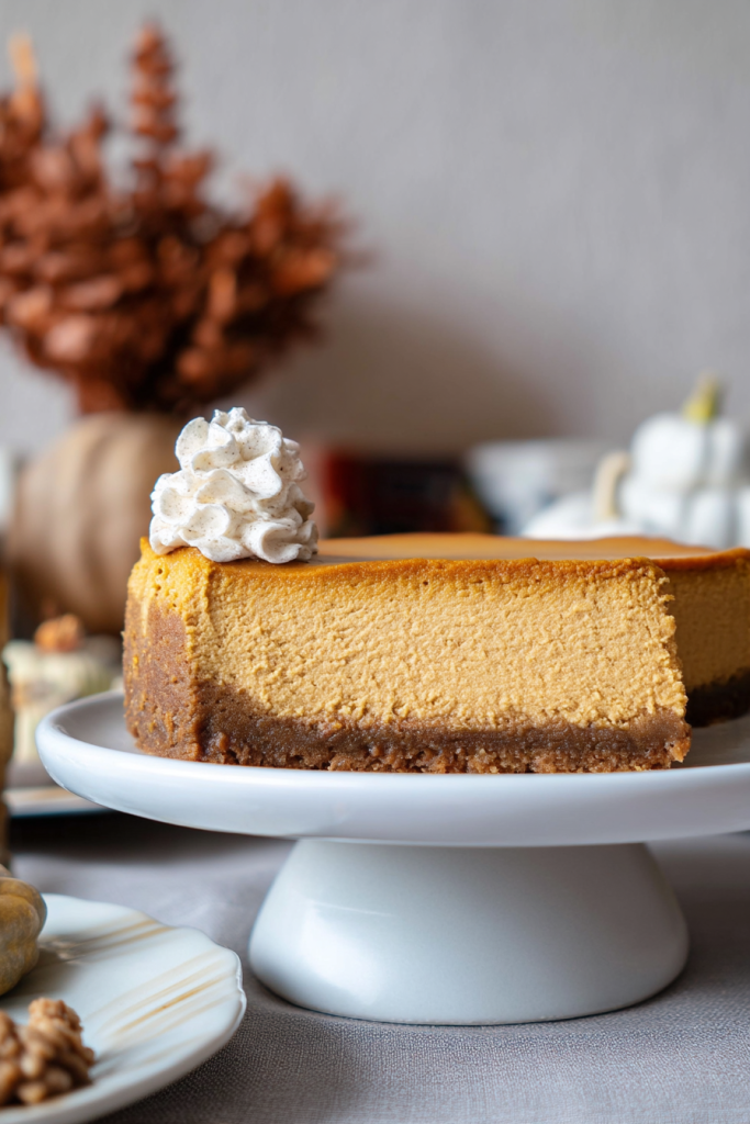 Healthy pumpkin cheesecake