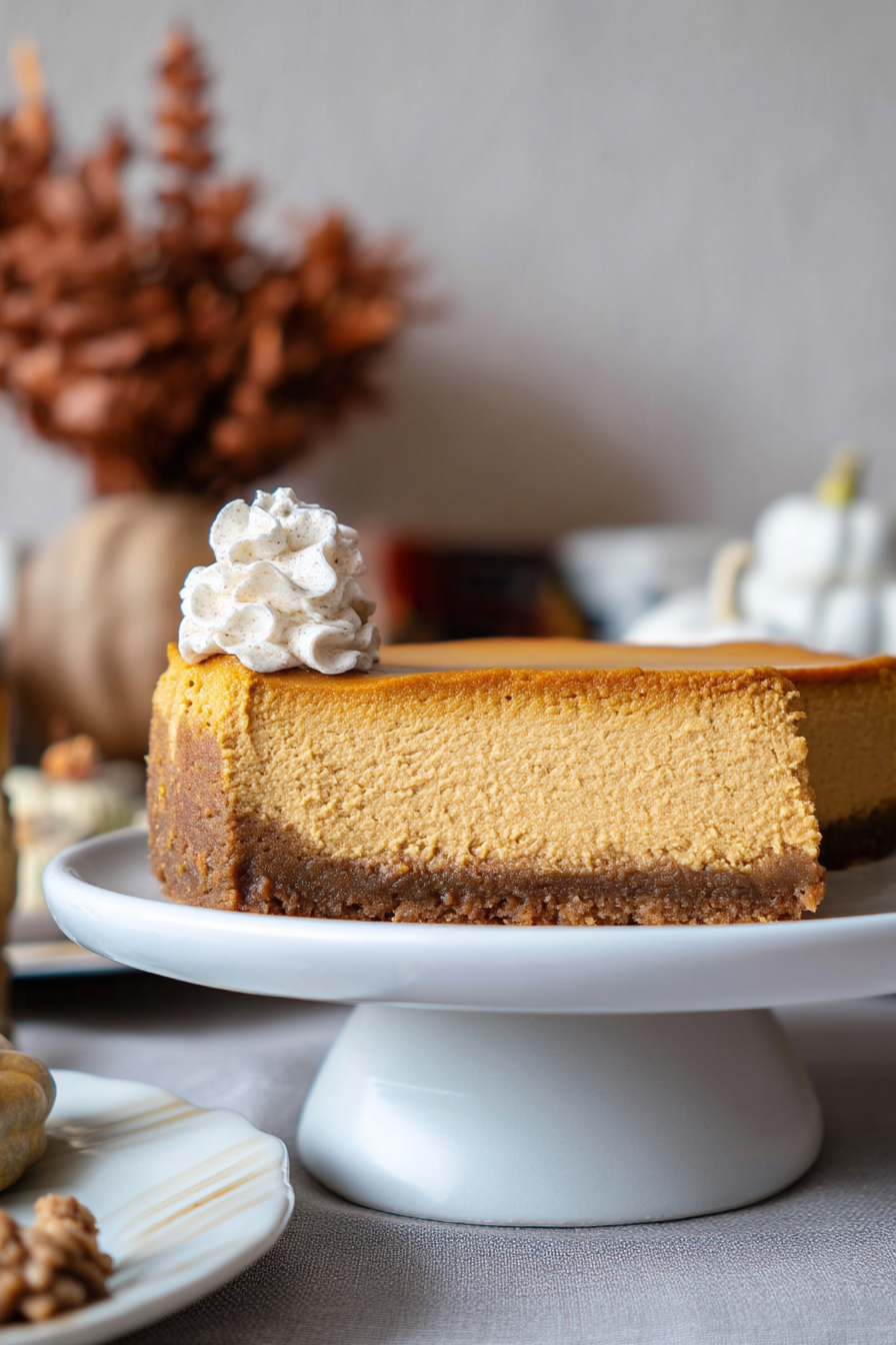 Healthy pumpkin cheesecake