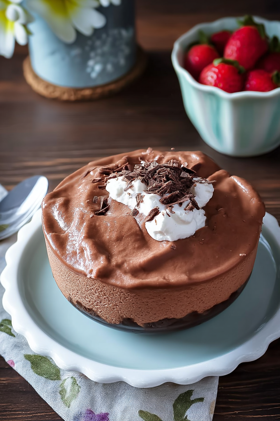 Homemade chocolate mousse