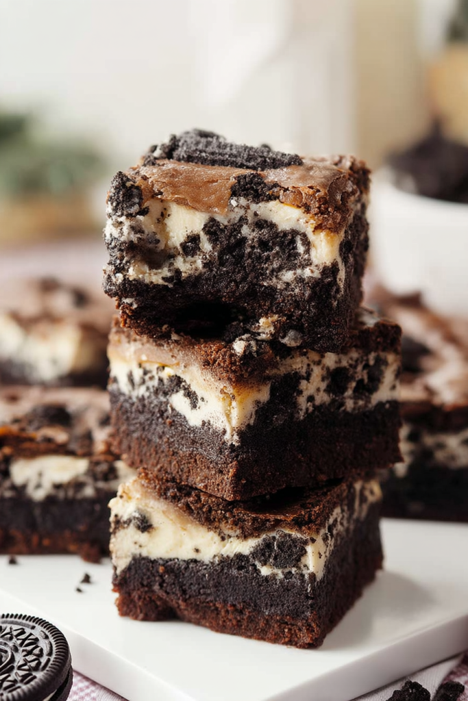 Layered Oreo Brownie Cheesecake Recipe