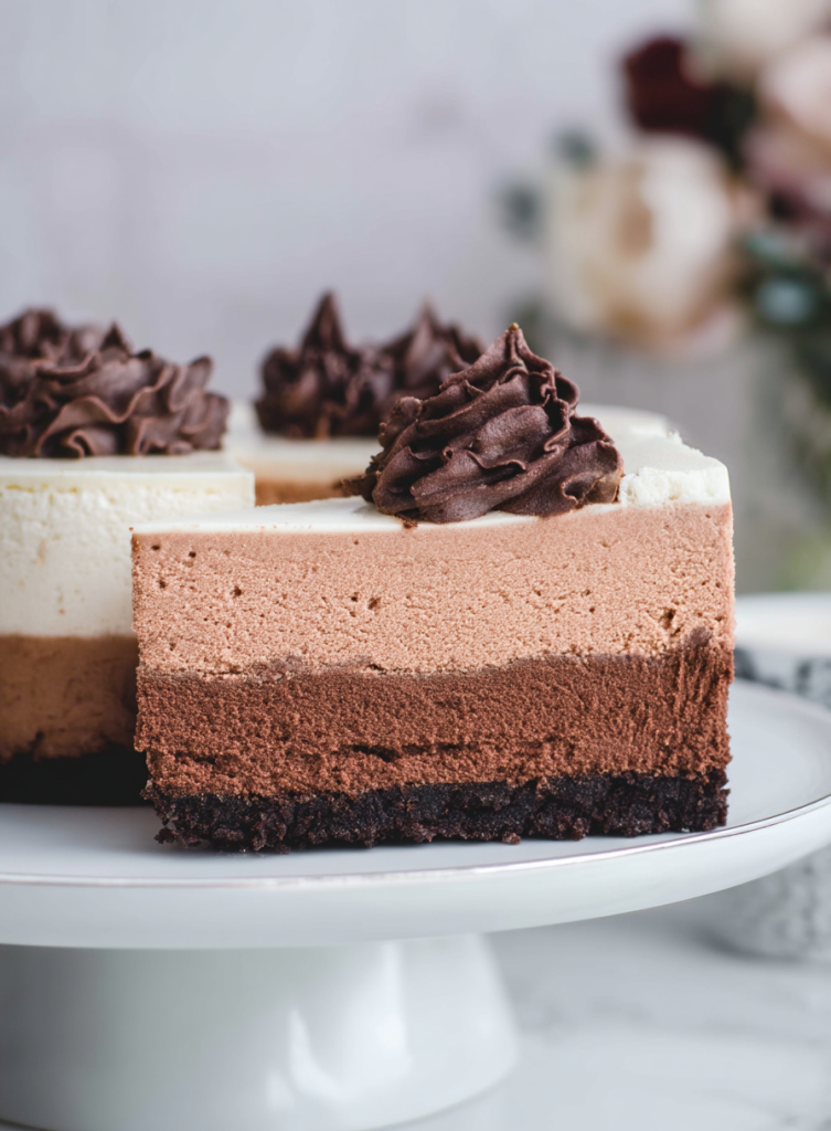 Layered Triple Chocolate Cream Cheese Dessert..