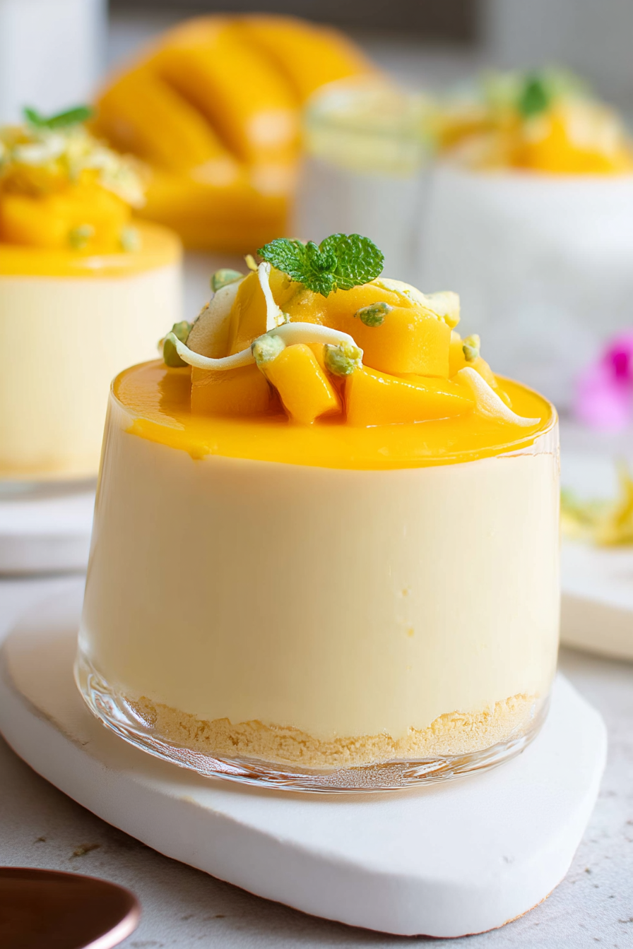 Mango mousse dessert