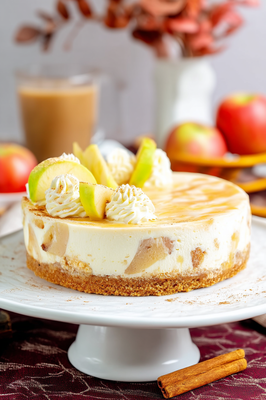 No bake apple cheesecake